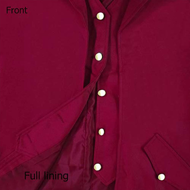 SIAEAMRG å•†å“å›¾ç‰‡ Renaissance Steampunk Tailcoat Halloween Costumes for Boys, Medieval Pirate Vampire Victorian Jacket Vintage Frock Coat Children Kids (Wine Red, L) - Image 5